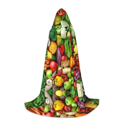 DEXNEL Frisches Obst und Gemüse, Uni, mit Kapuze, leichter Mantel, Umhang für Karneval, Cosplay, Kostüme, Party-Requisiten DEXNEL Frisches Obst und Gemüse, Uni, mit Kapuze, leichter Mantel, Umhang für Karneval, Cosplay, Kostüme, Party-Requisiten von DEXNEL
