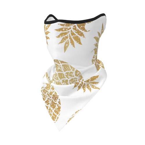 DEXNEL Goldener Ananas-Hintergrund, Gesichtsmaske, Sommerabdeckung, Schutz, Sturmhaube, für Herren und Damen, für Strandaktivitäten DEXNEL Goldener Ananas-Hintergrund, Gesichtsmaske, Sommerabdeckung, Schutz, Sturmhaube, für Herren und Damen, für Strandaktivitäten von DEXNEL