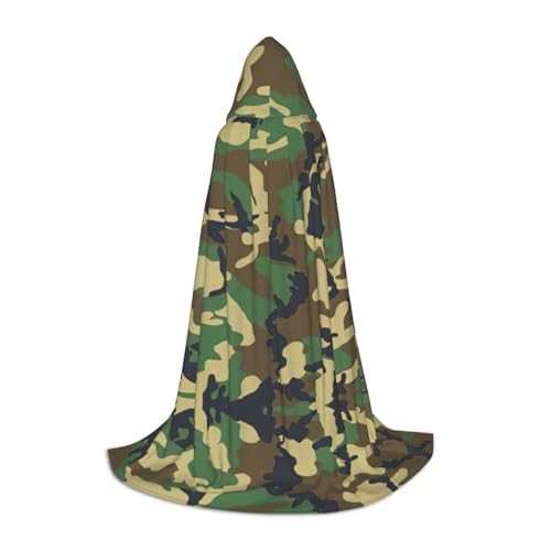 DEXNEL Grüner Militär-Camouflage-Umhang, Uni, mit Kapuze, leicht, für Karneval, Cosplay, Kostüme, Party-Requisiten DEXNEL Grüner Militär-Camouflage-Umhang, Uni, mit Kapuze, leicht, für Karneval, Cosplay, Kostüme, Party-Requisiten von DEXNEL