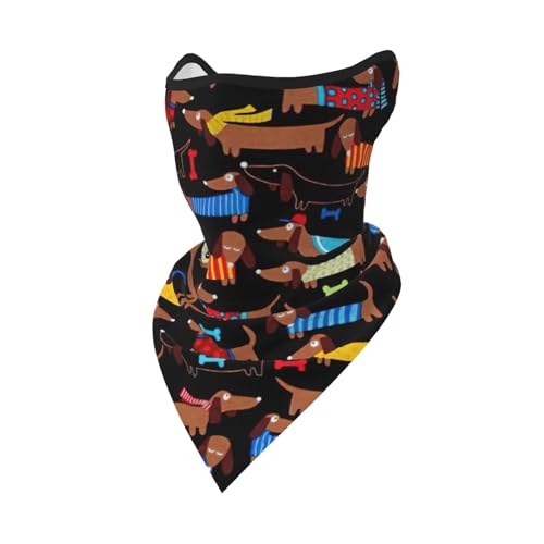 DEXNEL I Love My Dog Dackel Gesichtsmaske Sommer Abdeckung Schutz Sturmhaube Männer Frauen für Strandaktivitäten von DEXNEL