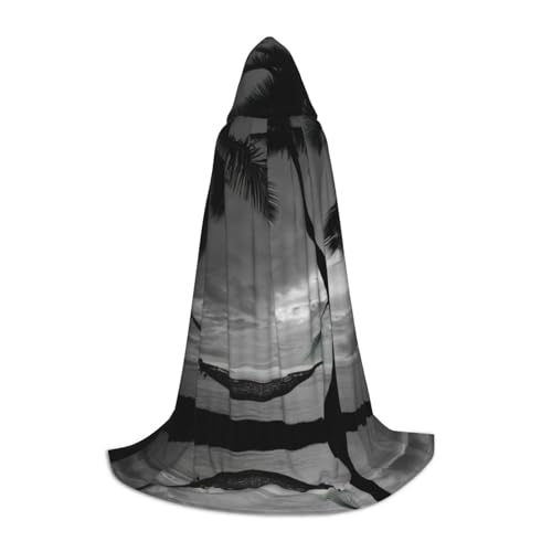 DEXNEL Schwarzer und weißer Strandmantel, Uni, mit Kapuze, leicht, für Karneval, Cosplay, Kostüme, Party-Requisiten DEXNEL Schwarzer und weißer Strandmantel, Uni, mit Kapuze, leicht, für Karneval, Cosplay, Kostüme, Party-Requisiten von DEXNEL