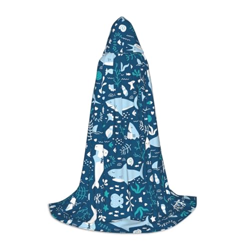 DEXNEL Süßer blauer Fisch-Umhang, Uni, mit Kapuze, leichter Mantel für Karneval, Cosplay, Kostüme, Party-Requisiten DEXNEL Süßer blauer Fisch-Umhang, Uni, mit Kapuze, leichter Mantel für Karneval, Cosplay, Kostüme, Party-Requisiten von DEXNEL