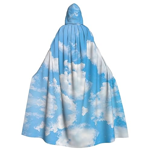 DEXNEL Umhang mit Kapuze, blauer Himmel, weiße Wolke, voller Länge, Halloween, Fasching, Karneval DEXNEL Umhang mit Kapuze, blauer Himmel, weiße Wolke, voller Länge, Halloween, Fasching, Karneval von DEXNEL