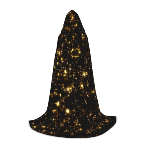 DEXNEL Uni Kapuzenmantel, leicht, für Karneval, Cosplay, Kostüme, Party-Requisiten, goldfarben / Schwarz von DEXNEL
