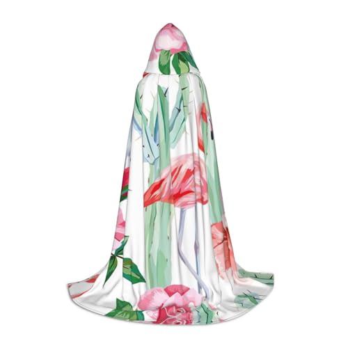 DEXNEL Uni Kapuzenmantel mit Kaktus, Flamingo, Rose, Blumen, leichter Mantel, Umhang für Karneval, Cosplay, Kostüme, Party-Requisiten DEXNEL Uni Kapuzenmantel mit Kaktus, Flamingo, Rose, Blumen, leichter Mantel, Umhang für Karneval, Cosplay, Kostüme, Party-Requisiten von DEXNEL
