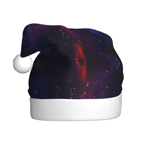 DEXNEL Weihnachtsmützen für Erwachsene, bequemes Weihnachtsmann-Outfit für Neujahr, festliche Partyzubehör, Galaxie von DEXNEL
