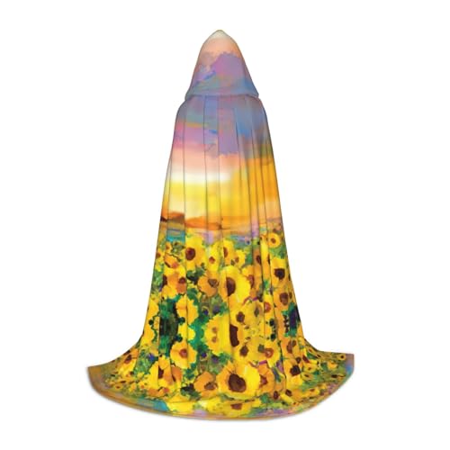 DEXNEL Wunderschöner Uni-Bademantel mit Sonnenblumenfeld, Sonnenuntergang, leichter Mantel für Karneval, Cosplay, Kostüme, Party-Requisiten DEXNEL Wunderschöner Uni-Bademantel mit Sonnenblumenfeld, Sonnenuntergang, leichter Mantel für Karneval, Cosplay, Kostüme, Party-Requisiten von DEXNEL