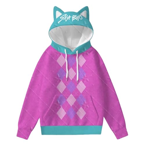 Anime Baby Saja Cosplay Kostüm Rosa Sweatshirt Rollenspiel Trendige Sweatshirt-Oberteile Halloween Party Karneval Dress Up von DEXSHUN