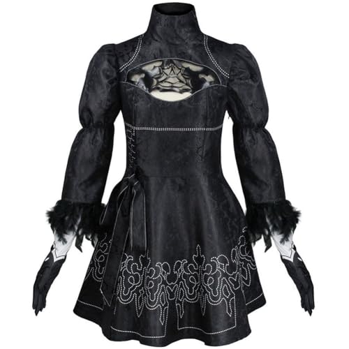 DEXSHUN 2B Cosplay Kostüm 2Byorha Schwarzes Kleid Anime Halloween Uniform Damen Rollenspiel Outfit DEXSHUN 2B Cosplay Kostüm 2Byorha Schwarzes Kleid Anime Halloween Uniform Damen Rollenspiel Outfit von DEXSHUN