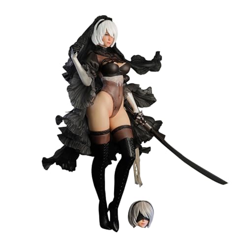 DEXSHUN 2b Figur Anime Figure 2b Hochzeitskleid-Styel Modell Große PVC Statue 32cm Anime Display Sammlerstück Desktop Dekoration von DEXSHUN