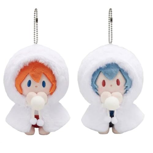 DEXSHUN 2pcs Anime Figuren Ayanami Rei/Asuka Langley Soryu Weiche Figur Niedliche Cartoon Rucksack Anhänger Anime Peripherie Merch Sammlerstück Home Decoration Geschenke 10cm von DEXSHUN