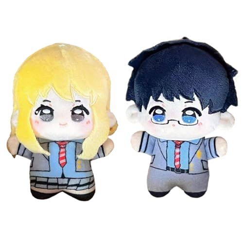 DEXSHUN 2pcs Anime Plüschfigur Miyazono-Kaori/Arima-Kousei Niedliches Kuscheltier für Sofa Schlafzimmer Home Dekorationen Sammlerstücke Geschenke 10 cm von DEXSHUN