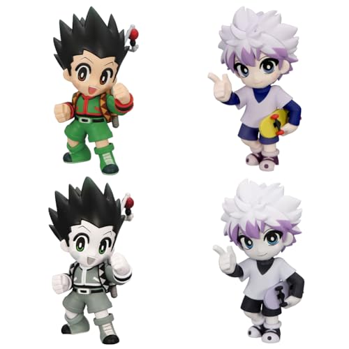 DEXSHUN 4PCS Killua Zaoldyeck Anime Figur GON·Freecss Anime Mini Modell Killua Zaoldyeck Sitzende Pose PVC Statue Manga Sammlung Decoration Geschenk 11cm DEXSHUN 4PCS Killua Zaoldyeck Anime Figur GON·Freecss Anime Mini Modell Killua Zaoldyeck Sitzende Pose PVC Statue Manga Sammlung Decoration Geschenk 11cm von DEXSHUN