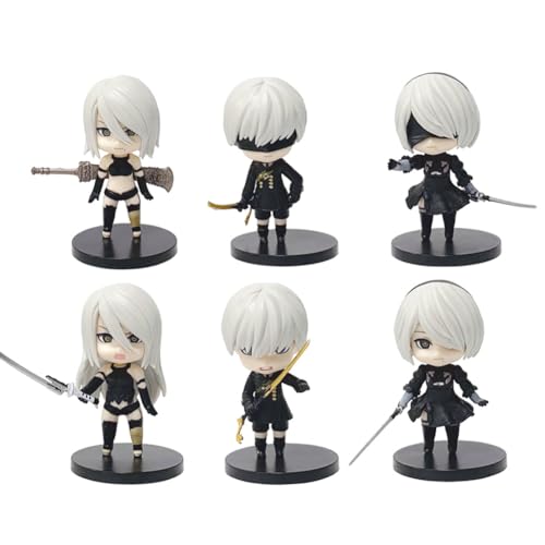 DEXSHUN 6pcs 2B Figur Anime Figuren 2B/9S/A2 Mini Cartoon Modell Statue PVC Desktop Dekoration Sammlung Geschenke für Fans 10cm DEXSHUN 6pcs 2B Figur Anime Figuren 2B/9S/A2 Mini Cartoon Modell Statue PVC Desktop Dekoration Sammlung Geschenke für Fans 10cm von DEXSHUN