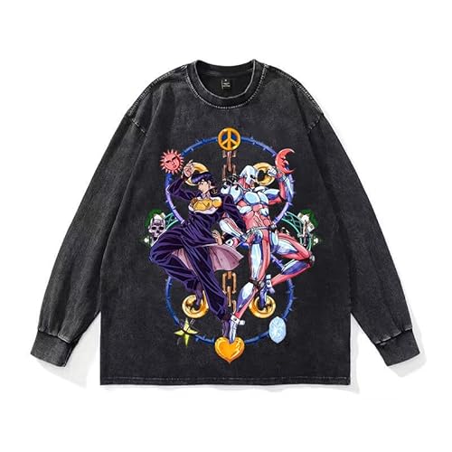 DEXSHUN Anime Manga Sweatshirt Jotaro Sweatshirt Anime Cosplay Rundhals Sweatshirt Dio Brando Langarm Sweatshirt Unisex Hoodie Casual Langarm Sweatshirts DEXSHUN Anime Manga Sweatshirt Jotaro Sweatshirt Anime Cosplay Rundhals Sweatshirt Dio Brando Langarm Sweatshirt Unisex Hoodie Casual Langarm Sweatshirts von DEXSHUN