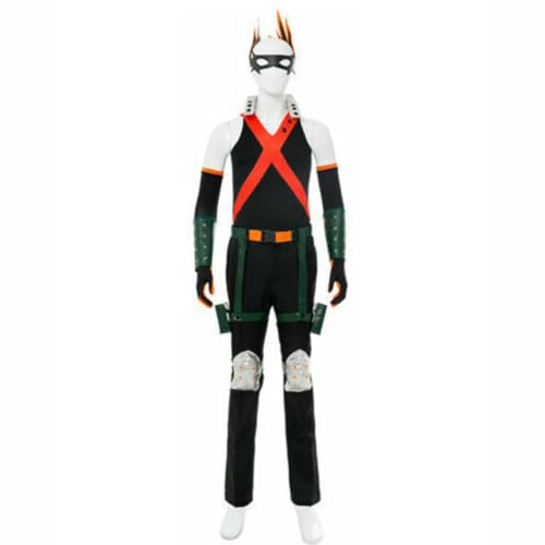DEXSHUN Bakugou Katsuki Cosplay Anime MHA Kostüm Rollenspiel Kampfanzug Anzug mit Perücke Halloween Karneval Party Kostüm für Erwachsene DEXSHUN Bakugou Katsuki Cosplay Anime MHA Kostüm Rollenspiel Kampfanzug Anzug mit Perücke Halloween Karneval Party Kostüm für Erwachsene von DEXSHUN