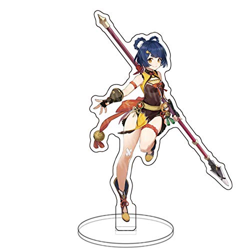 DEXSHUN Ganyu Stehende Figur Klee Aufsteller Acryl Aufsteller Modellsammlungen Doppelseitiger Anime Druck Acryl Desktop Ornamente 15cm von DEXSHUN