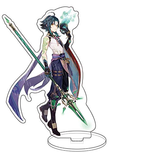 DEXSHUN Ganyu Stehende Figur Klee Aufsteller Acryl Aufsteller Modellsammlungen Doppelseitiger Anime Druck Acryl Desktop Ornamente 15cm von DEXSHUN