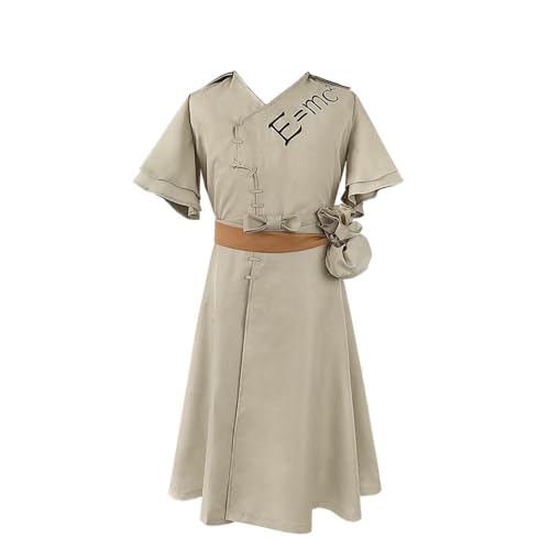 DEXSHUN Ishigami Senkuu Cosplay Kostüm Anime Halloween Full Set Halloween Party Kostüm mit Perücke Karneval Rollenspiel Party Uniform Anzug Outfits von DEXSHUN