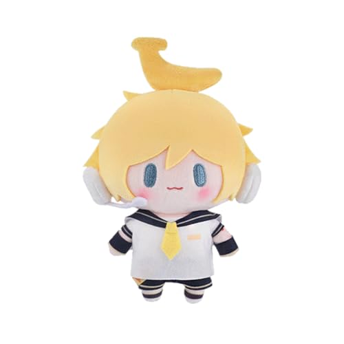 DEXSHUN Kagamine Len Figur Anime Plüsch Figur Niedliches Kuscheltier für Sofa Schlafzimmer Home Dekorationen Sammlerstücke Geschenke 15 cm von DEXSHUN