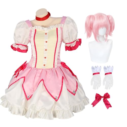 DEXSHUN Kaname Madoka Cosplay Kostüm Anime Kaname Madoka Lolita Costume Rollenspiel Uniform Outfit Halloween Party Anzug Geschenke für Damen DEXSHUN Kaname Madoka Cosplay Kostüm Anime Kaname Madoka Lolita Costume Rollenspiel Uniform Outfit Halloween Party Anzug Geschenke für Damen von DEXSHUN