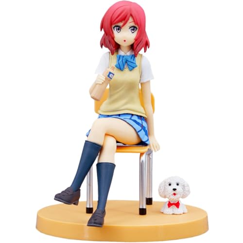 DEXSHUN Maki Nishikino Figur Anime Figur Manga Charakter Uniformen Mädchen Modell PVC Statue Deskto Dekoration Geschenk Sammlerstück 14cm von DEXSHUN