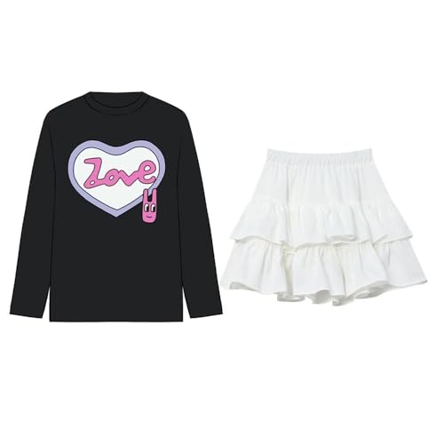 DEXSHUN Marina Kirarazaka Cosplay Kostüm Anime Damen Schwarzes Sweatshirt Weißes Kleid Niedliche Tortenrock Tägliche Freizeit Outfits Halloween Karneval Cosplay Fasching Party DEXSHUN Marina Kirarazaka Cosplay Kostüm Anime Damen Schwarzes Sweatshirt Weißes Kleid Niedliche Tortenrock Tägliche Freizeit Outfits Halloween Karneval Cosplay Fasching Party von DEXSHUN