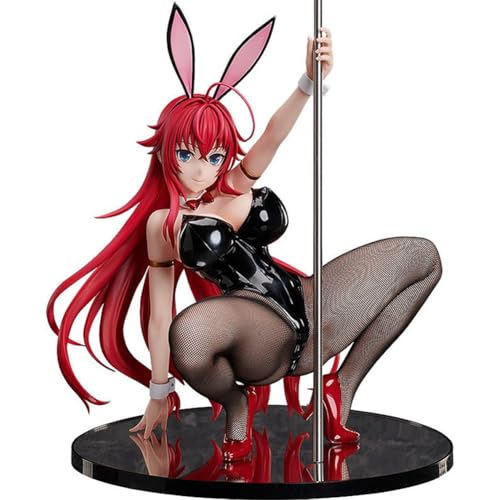 DEXSHUN Rias Gremory Bunny Girl Figur 1/4 Anime Illustration Original Painting Figure Große Anime Hockenhaltung Bunny Girl Statue PVC Modell Deskto Dekoration Geschenk Sammlerstück 30cm von DEXSHUN