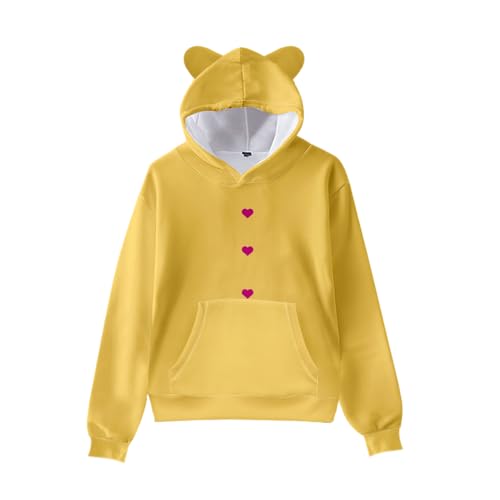 DEXSHUN Romance Hoodie Anime Baby Saja/Romance/Abby/Jinu Cosplay Kostüm Niedlich Katzenohren Kapuzenpullover Sweatshirt Kawaii Casual Top DEXSHUN Romance Hoodie Anime Baby Saja/Romance/Abby/Jinu Cosplay Kostüm Niedlich Katzenohren Kapuzenpullover Sweatshirt Kawaii Casual Top von DEXSHUN