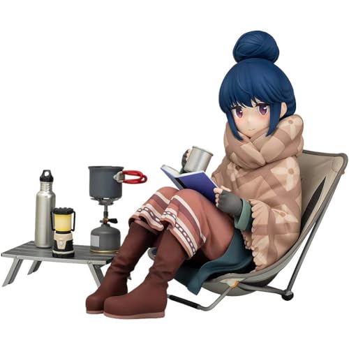 DEXSHUN Shima Rin Figur Anime Statue Niedliche Cartoon Modellfigur Shima Rin mit Zubehör PVC Sammelbare Desktop Ornamente für Fans 12cm von DEXSHUN