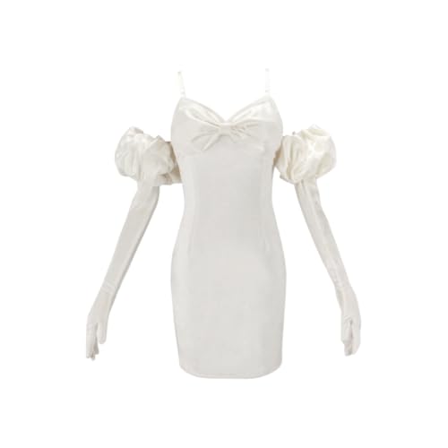 DEXSHUN Sua Cosplay Kostüm Anime Weißes Kleid Komplettes mit Perücke Comic Halloween Karneval Party Kostüm DEXSHUN Sua Cosplay Kostüm Anime Weißes Kleid Komplettes mit Perücke Comic Halloween Karneval Party Kostüm von DEXSHUN