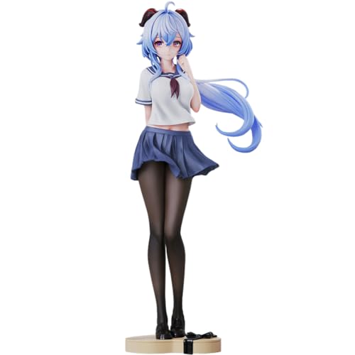 Ganyu Figur Anime Figuren Manga Uniformen Mädchen Niedliches Modell Statue PVC Desktop Dekoration Geschenk 25cm von DEXSHUN