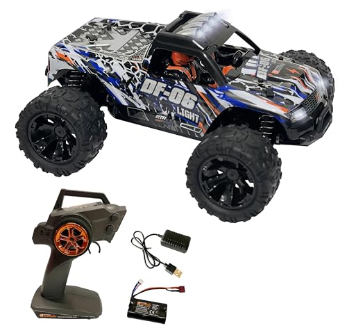 DF Models DF06 Light Truck RTR (LxBxH 31x23,5x14 cm, ca. 1000 g, Maßstab 1:14, bis zu 40 km/h schnell, ab 14 Jahren, inkl. Akku und USB Ladekabel, ferngesteuertes Auto, Spielzeug) 3134 von DF Models