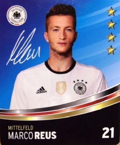 Rewe DFB Sammelkarten EM 2016 Auswahl aus allen 36 und Sammelalbum oder alles komplett (Nr 21 Marco Reus) von DFB EM 2016