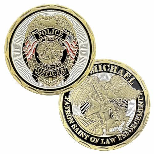 DFFDFF St. Michael Police Officers Herausforderung Münze Token Schutzpatron der Strafverfolgung Gebetsmünze Geschenk DFFDFF St. Michael Police Officers Herausforderung Münze Token Schutzpatron der Strafverfolgung Gebetsmünze Geschenk von DFFDFF