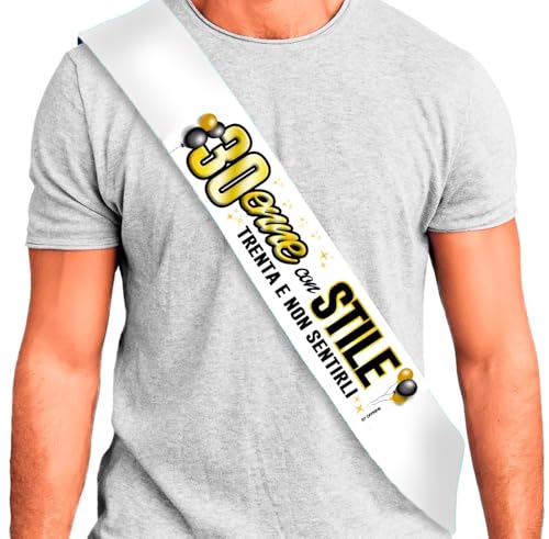 DFPRIME Schärpe 30 Jahre Gold – Geburtstagsband 30 Jahre mit Stil | Dreißig und nicht fühlen – Lustiges und lustiges Stirnband – Gadget zum 30. Geburtstag – originelles Geschenk für Damen und Herren DFPRIME Schärpe 30 Jahre Gold – Geburtstagsband 30 Jahre mit Stil | Dreißig und nicht fühlen – Lustiges und lustiges Stirnband – Gadget zum 30. Geburtstag – originelles Geschenk für Damen und Herren von DFPRIME