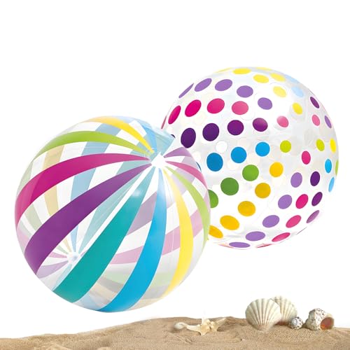 DGMI 2 Stück Wasserball Aufblasbar,40cm Bunt Wasserball Groß,Strandball Aufblasbar WasserBall,Wasserball Kinder,Bunt Gestreifter WasserbäLle für Sommeraktivitäten Freien Schwimmbäder DGMI 2 Stück Wasserball Aufblasbar,40cm Bunt Wasserball Groß,Strandball Aufblasbar WasserBall,Wasserball Kinder,Bunt Gestreifter WasserbäLle für Sommeraktivitäten Freien Schwimmbäder von DGMI
