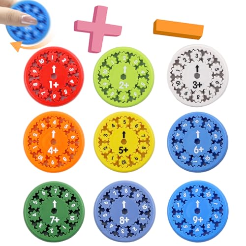 DGMI Mathe Fidget Spinners, Mathe Spinner, Mathe Fidget Spinner Additions Subtraktions, Rechenwirbel - Montessori Fidget Spinner für Interaktives Lernen, Lernspielzeug Fidgetspinner für Kinder von DGMI