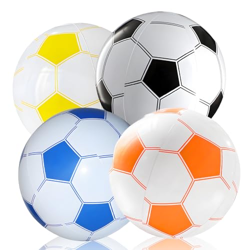 DGMI Wasserball 4 Stück Wasserball Aufblasbar 40cm Strandball Aufblasbar Strandball Wasser Ball für Sommeraktivitäten Freien Schwimmbäder Strandparty von DGMI