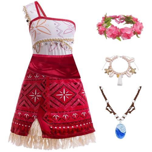 DGMYFY Prinzessin Ozeanien Kleid mit Fluoreszierende Halskette,Muschelarmband,Kronengirlande Prinzessin Kleidung Mädchen Geburtstag Karneval Halloween Cosplay Kostüm Kinder von DGMYFY