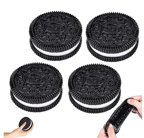 4 Stück Fufu Squishy, Taba Squishy, Ultraweiches Quetschspielzeug, Keks Stressabbauspielzeug, Handgemachtes aus Silikon zum Stressabbau, Keks Stressabbau Spielzeug, Ultraweiches Dekompressions von DGTSYAL