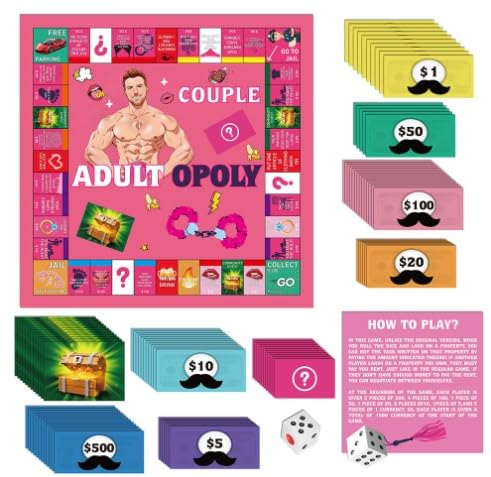 Adultopoly Brettspiel, 2025 Couple Adult Opoly Board Game, Paarspiele für Erwachsene, Couple Board Game,Gesprächskarten für Paare, Brettspiel-Requisiten zum Aufheizen der Gefühle Adultopoly Brettspiel, 2025 Couple Adult Opoly Board Game, Paarspiele für Erwachsene, Couple Board Game,Gesprächskarten für Paare, Brettspiel-Requisiten zum Aufheizen der Gefühle von DGTSYAL