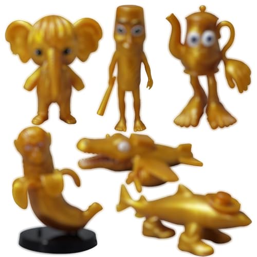 DGTSYAL 6 Stück Actionfiguren, Cartoon Figuren, ActionFigur, Anime Figuren, Spielzeugfiguren Set, Ideal für Weihnachten und Geburtstage für Kinder und Erwachsene, Goldenes Holzspielzeug DGTSYAL 6 Stück Actionfiguren, Cartoon Figuren, ActionFigur, Anime Figuren, Spielzeugfiguren Set, Ideal für Weihnachten und Geburtstage für Kinder und Erwachsene, Goldenes Holzspielzeug von DGTSYAL