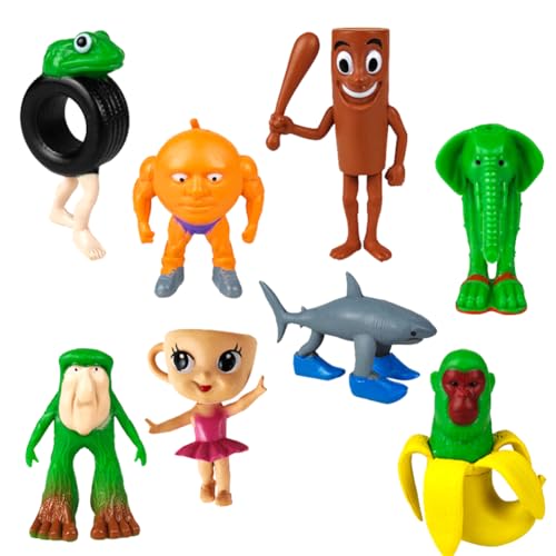 DGTSYAL Italian Brainrot Figuren Kollektion – 8 Stück Meme-Figuren (Tung Tung Sahur, Tralalero) – Lustige 3D-Deko für Schreibtisch & Sammlung von DGTSYAL