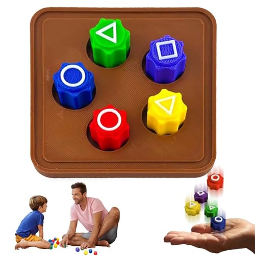 DGTSYAL Squid Gonggi Korean Game, Klassischer Hand Auge Koordinationsspaß Gonggi Spiel, Gonggi Jack Stein Traditionelles Koreanisches Spiel Set, Für Kinder Und Erwachsene (5pcs+Base) von DGTSYAL