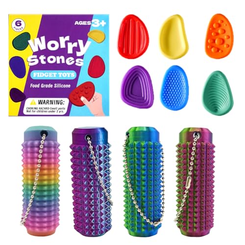 Skills Borderline, Fidget Toys Sensory Stones 10 Stück, Stressabbau Sensorik Spielzeug Anti Stress Spielzeug, Sensory Toys Für Stress, Angst, Adhs & Autismus Skills Borderline, Fidget Toys Sensory Stones 10 Stück, Stressabbau Sensorik Spielzeug Anti Stress Spielzeug, Sensory Toys Für Stress, Angst, Adhs & Autismus von DGTSYAL