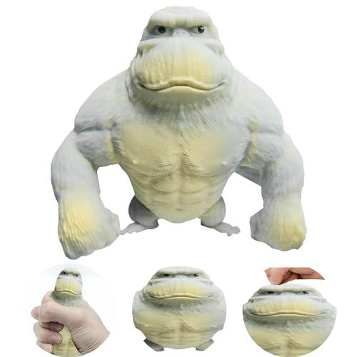 DGUSO Monkey Toy, Gorilla Figur, Stretch Gorilla, Anti Stress Gorilla für Kinder Ab 3 Jahren der Monster Actionfiguren Spielzeug Dschungel Tierfiguren(Grau,13*11cm) von DGUSO