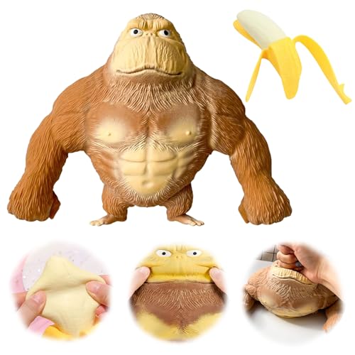 DGUSO Stretch Gorilla, Gorilla Figur Zum Stressabbau Gorilla Stress Toy, Anti Stress AFFE Anti-Stress-Spielzeug Geeignet für Freizeit, Unterhaltung und Stressabbau von DGUSO