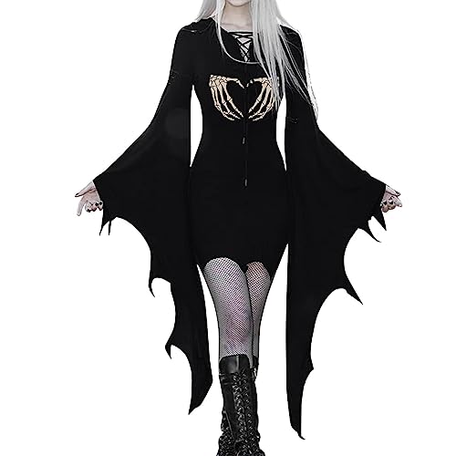 DGZTWLL Damen Renaissance Mittelalter Kostüme Sexy Bodycon Gothic Kleider für Frauen Cosplay Kostüm Gothic Korsett Kleid, A1-beige, S von DGZTWLL