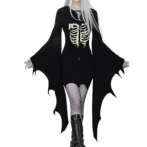 DGZTWLL Damen Renaissance Mittelalter Kostüme Sexy Bodycon Gothic Kleider für Frauen Cosplay Kostüm Gothic Korsett Kleid, A4-beige, XL von DGZTWLL